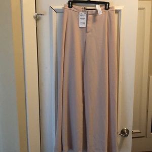 Zara Wide leg plants in blush/cream color